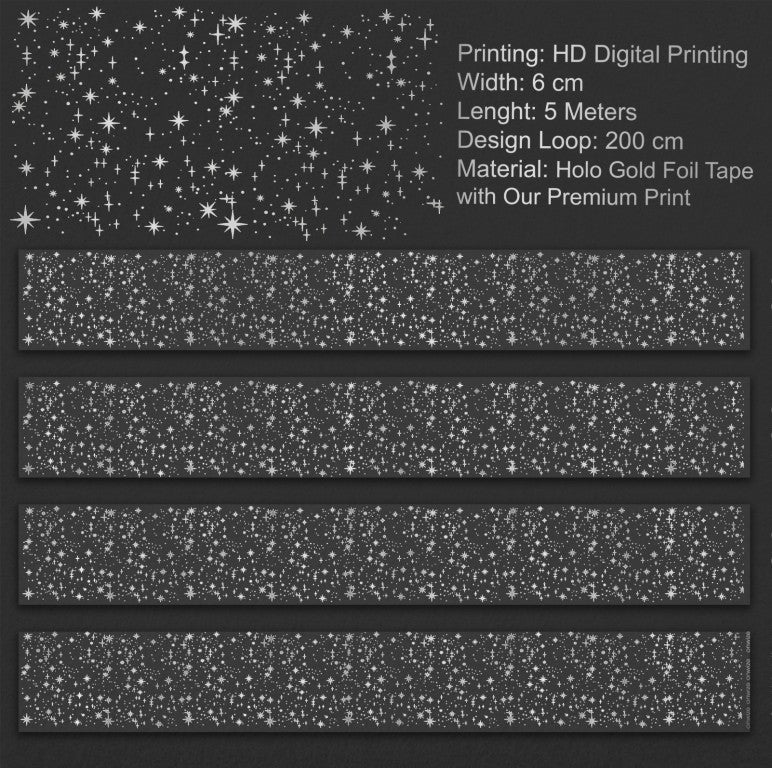 Onwize - Silver Stardust SRP 256 | Silver Holo Foil PET Tape