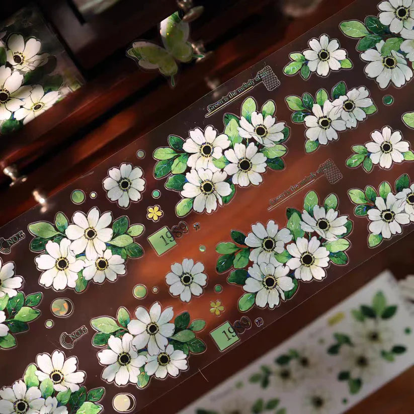 Y - Spring Field Green Letter | Pre- cut Shell Light PET Tape