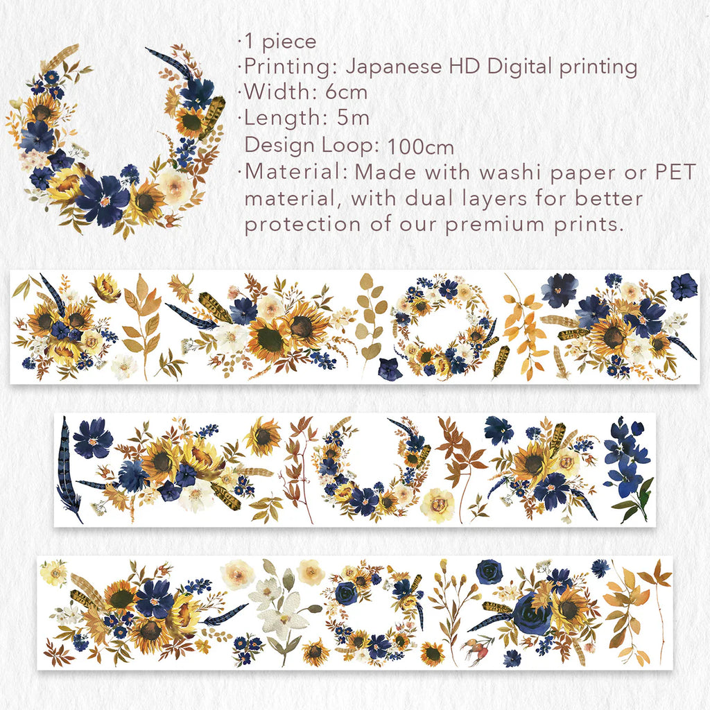TWT - Sunflower & Navy | PET Tape