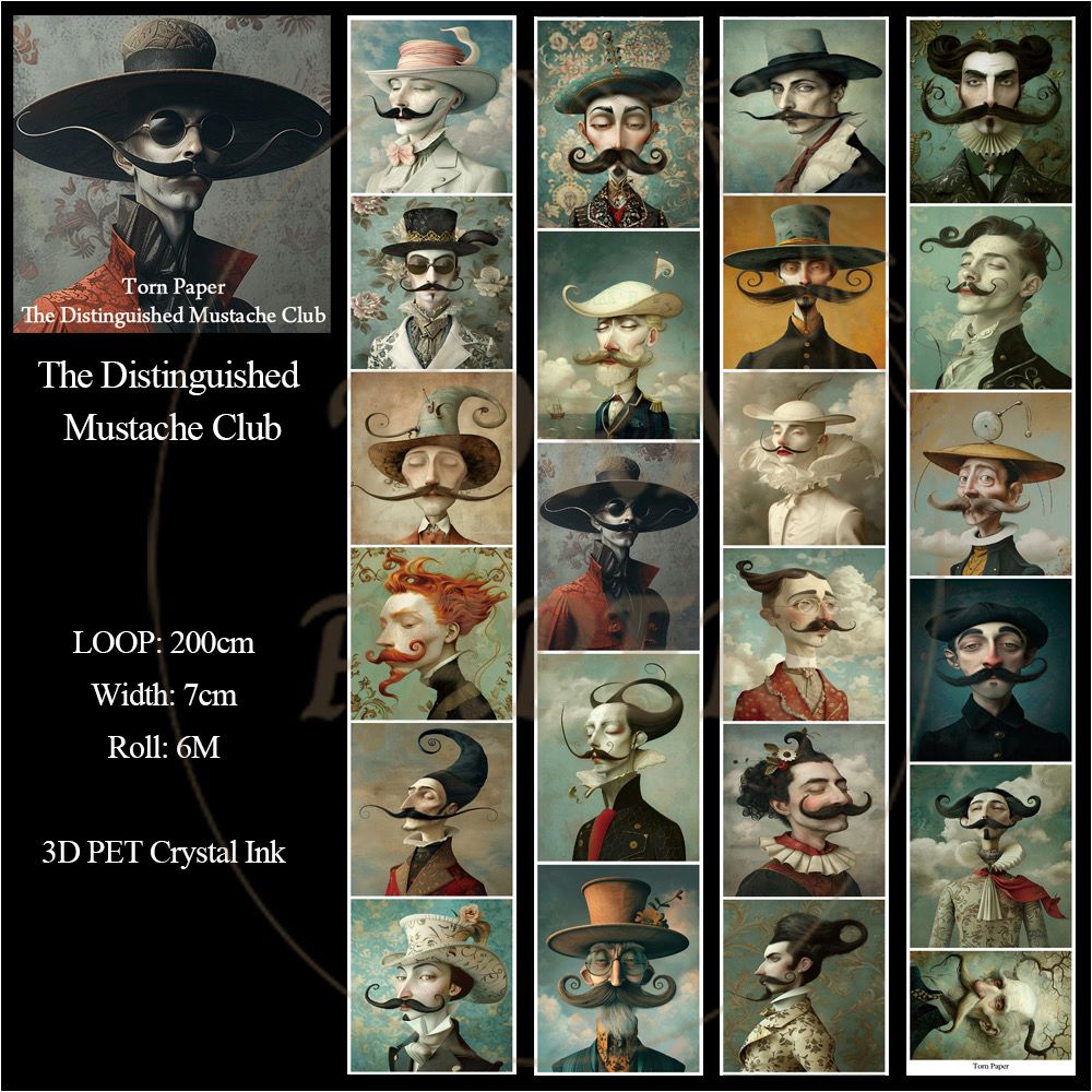 TP - The Distinguished Mustache Club | PET Tape
