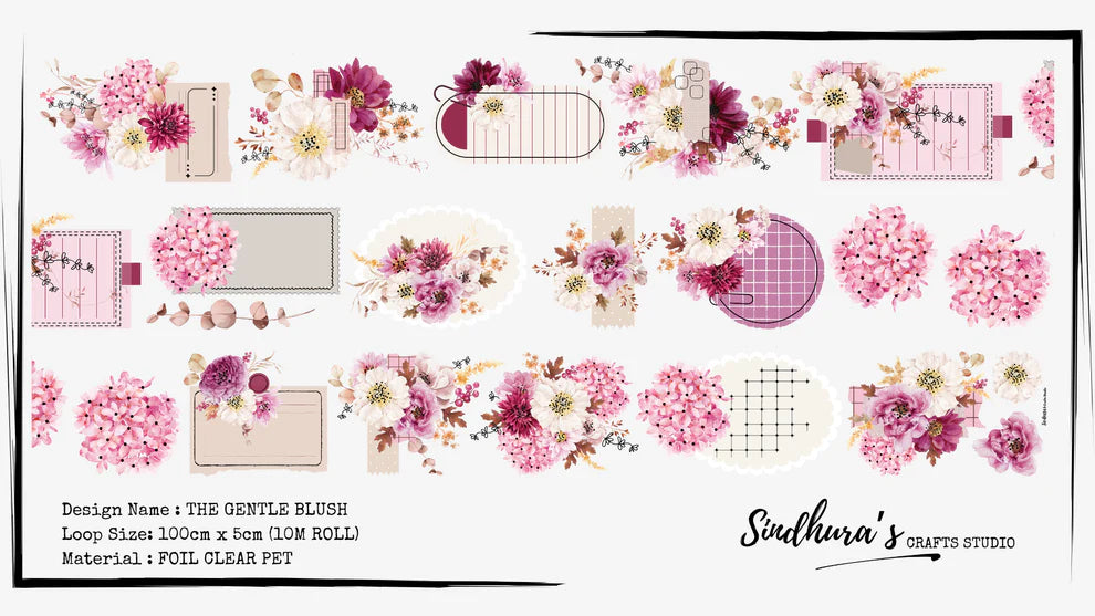 SCS - The Gentle Blush | Gold Foil Clear PET Tape