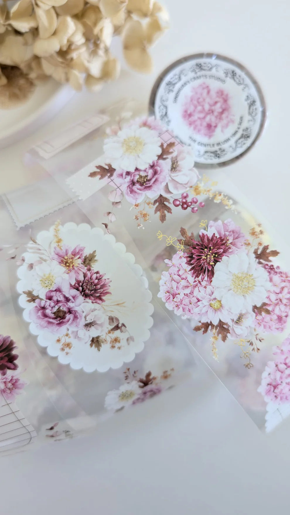 SCS - The Gentle Blush | Gold Foil Clear PET Tape