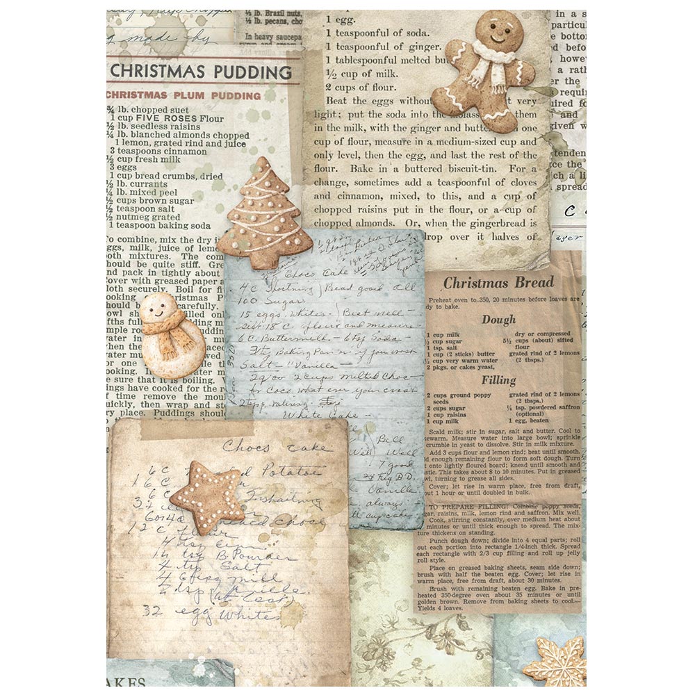 ST - White Christmas | Mini Rice Paper Backgrounds