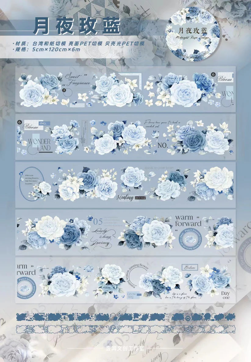 Y - Midnight Rose Indigo | Pre- cut PET Tape