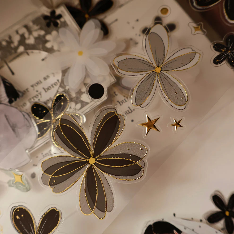 Y - Black and White Flowers (nocturne)