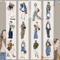 Y - Commute diary girl character retro