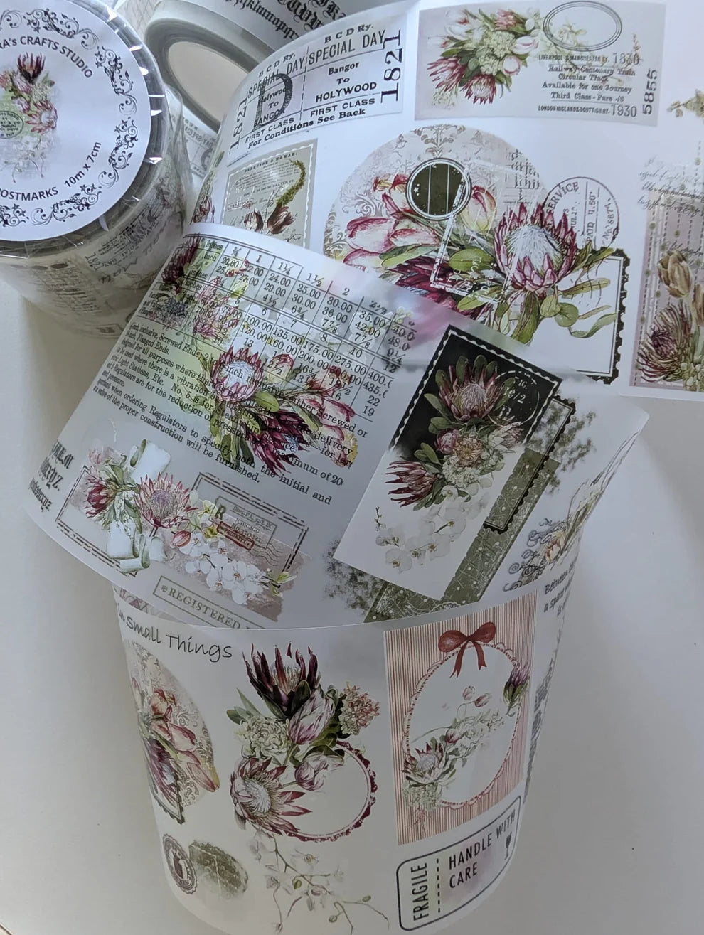 Sindhura’s Crafts Studio - Botanical Postmarks | Matt PET Tape