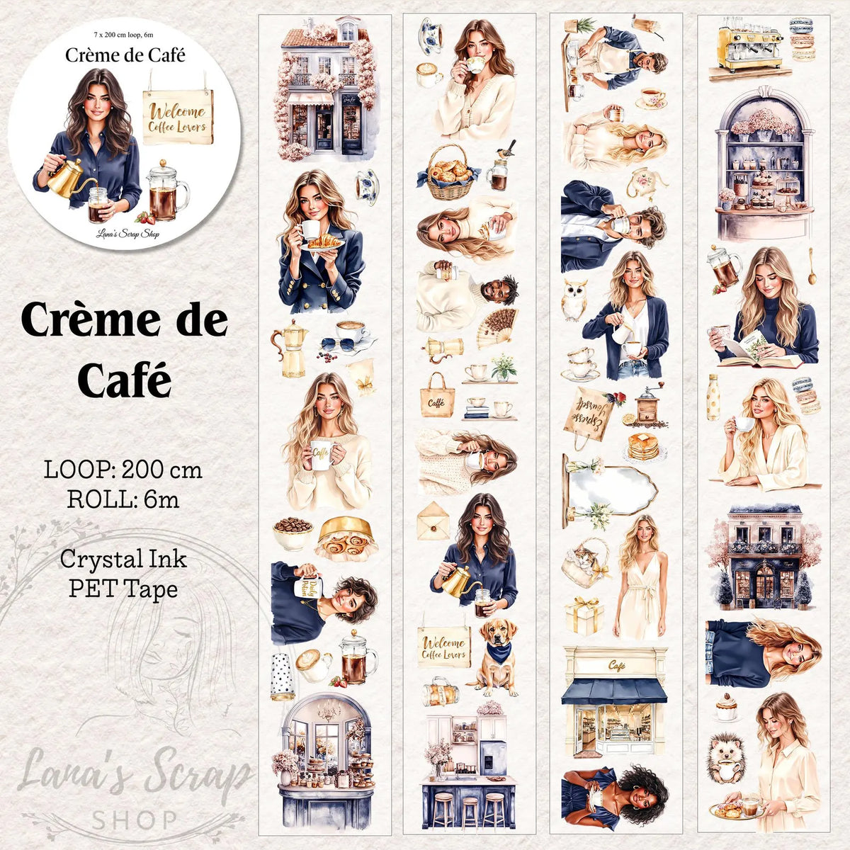 Lana's Srap Shop - Crème de Café | PET Tape