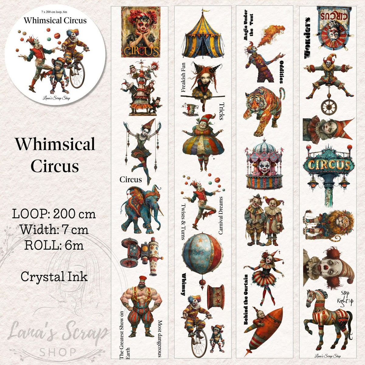 Lana's Scrap Shop - Whimsical Circus | PET Tape