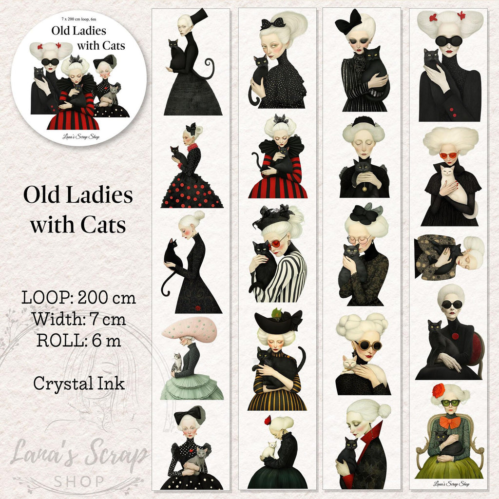 Lana's Scrap Shop - Old Ladies with Cats | PET Tape