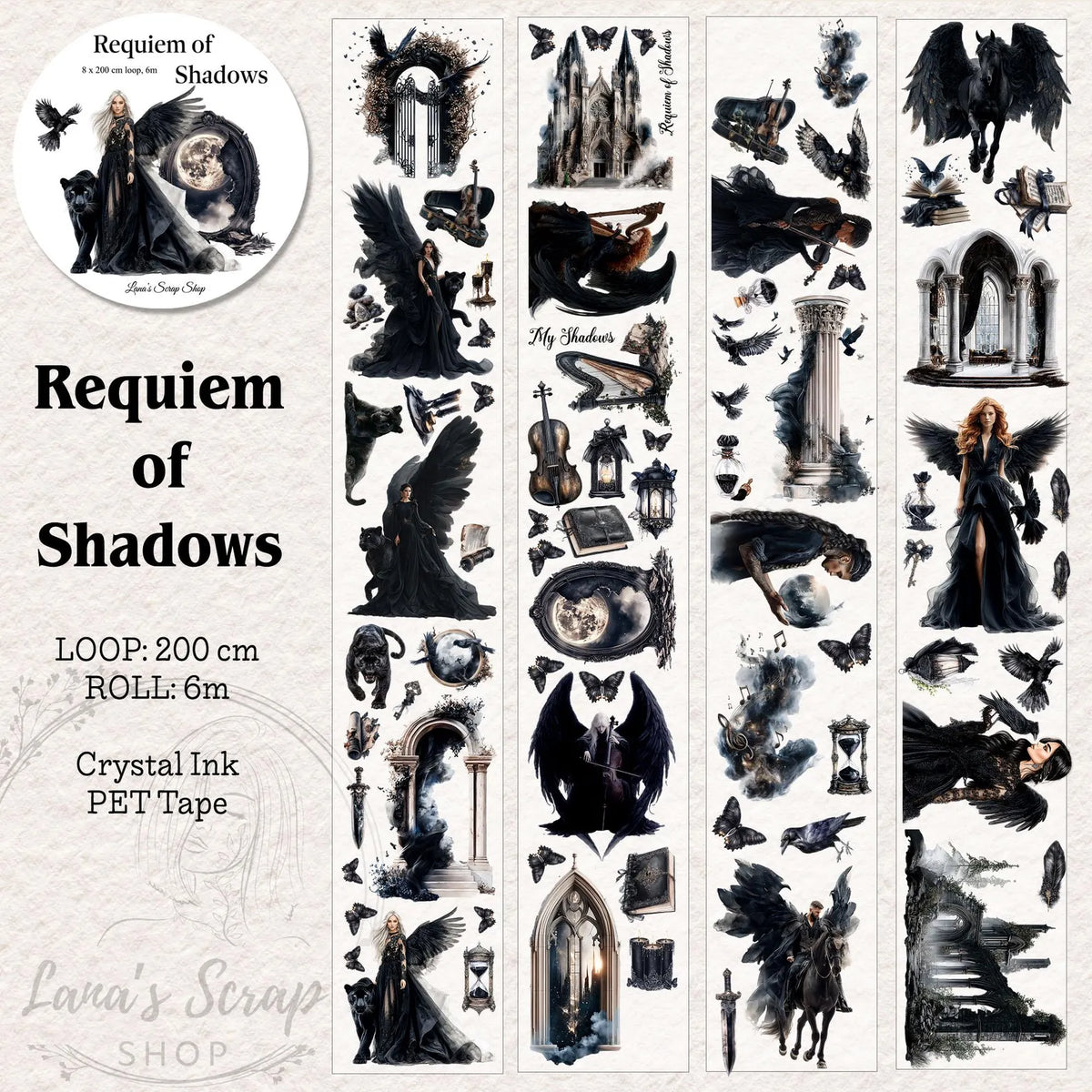 Lana's Scrap Shop - Requiem of Shadows | PET Tape
